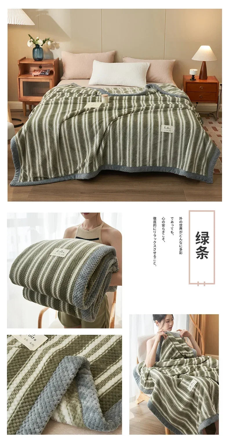 Knit Blanket Throw Soft Chenille Yarn Knitted Blanket Machine Washable Crochet Handmade Knit Throw Blanket for Couch Bed