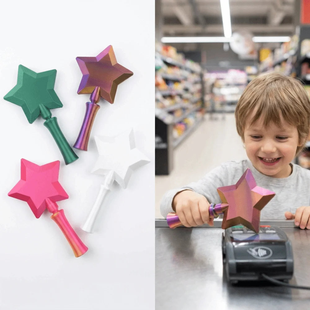 Creative 3D Printed Wand Tap To Pay Stretchable Lightweight Star Magic Wand Holder Cute Portable Contactless Payment Sleeve